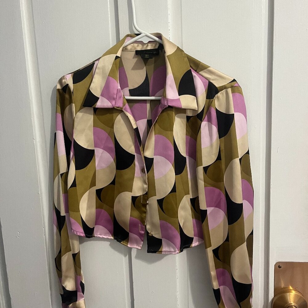 Cropped 70's Button Down